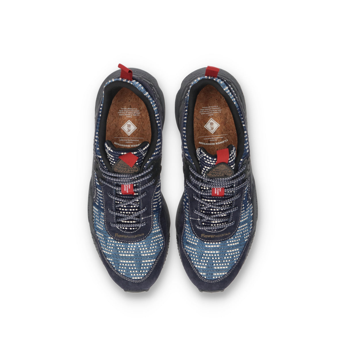 Flower MOUNTAIN (フラワーマウンテン)HONEY COMB FM36083 ネイビーホワイト メンズ スニーカー