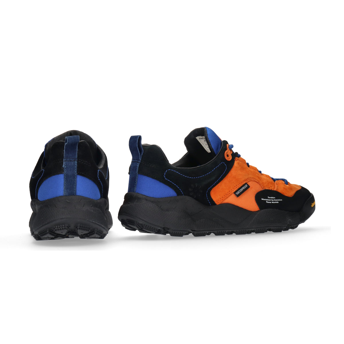 Flower MOUNTAIN (フラワーマウンテン) NAZCA FM66-1-038 オレンジブルー メンズ スニーカー