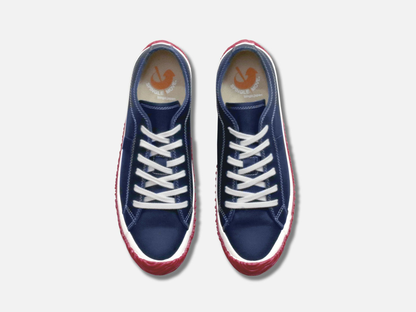 SPINGLE (スピングル) SPM-101 ネイビー/レッド メンズ レディース スニーカー レザー