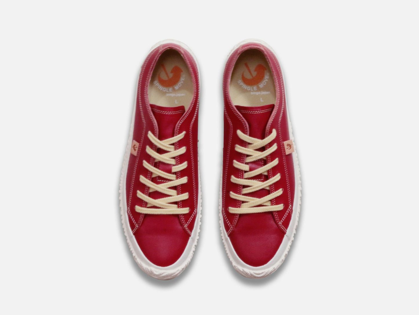 SPINGLE MOVEのスニーカー「SPM-110 Red」の上から見た商品画像