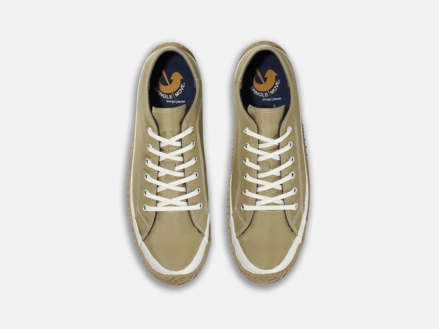 SPINGLE MOVEのスニーカー「SPM-172 Beige」の上から見た商品画像