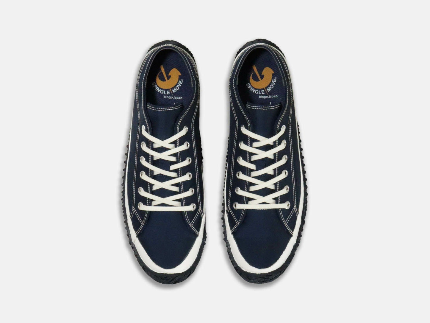 SPINGLE MOVEのスニーカー「SPM-172 Navy」の上から見た商品画像