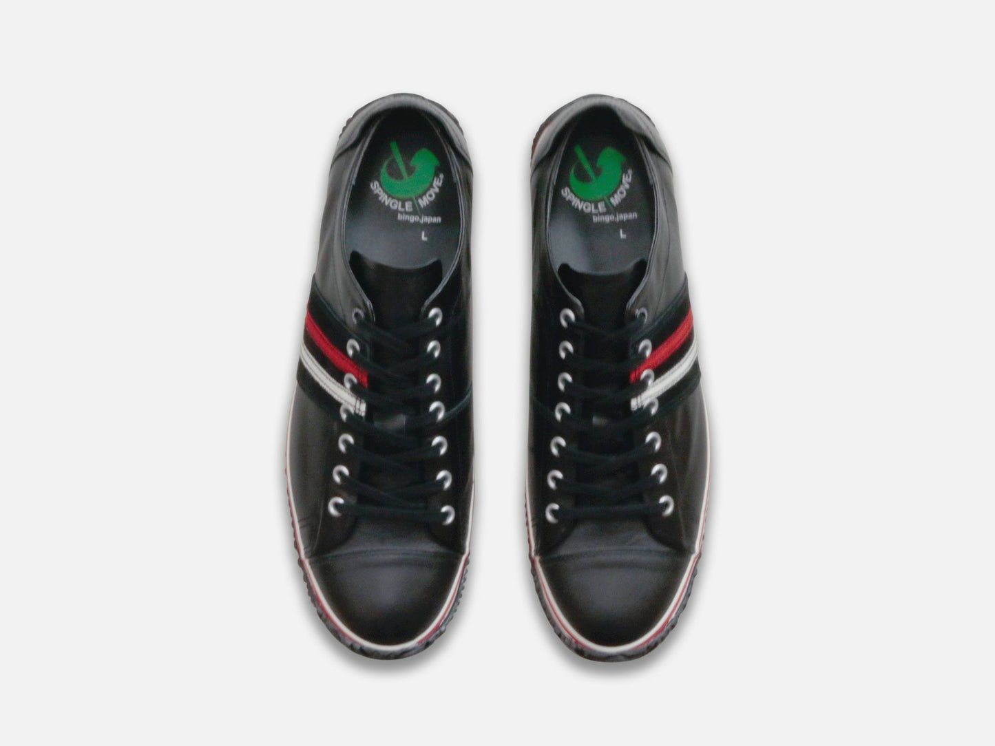 SPINGLE MOVEのスニーカー「SPM-198 Black」の上から見た商品画像