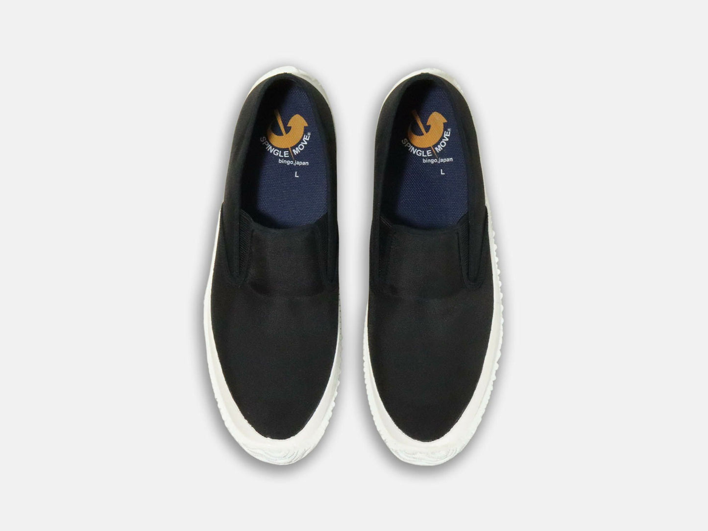 SPINGLE MOVEのスニーカー「SPM-295 Black」の上から見た商品画像