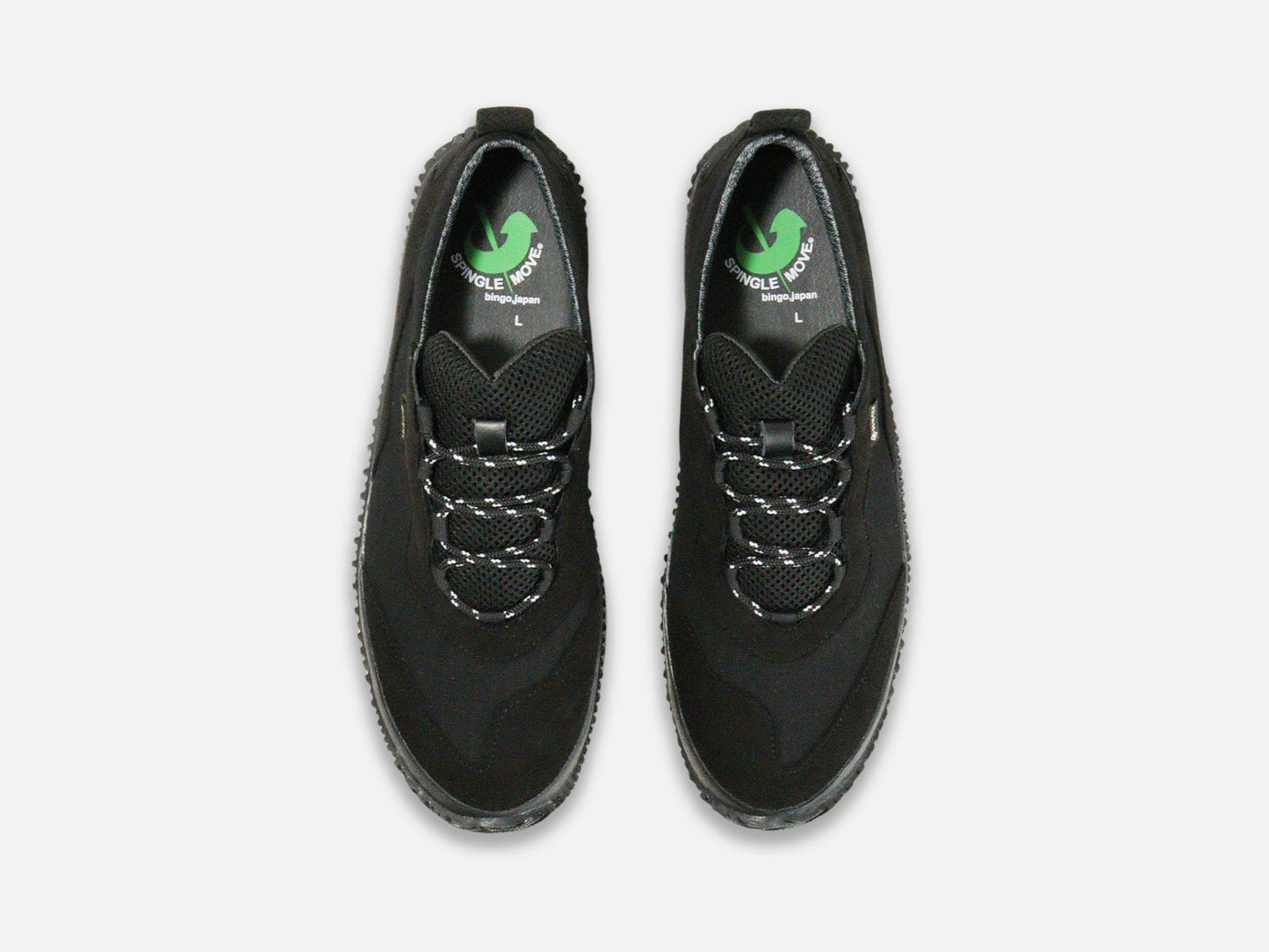 SPINGLE MOVEのスニーカー「SPM-618 Black」の上から見た商品画像