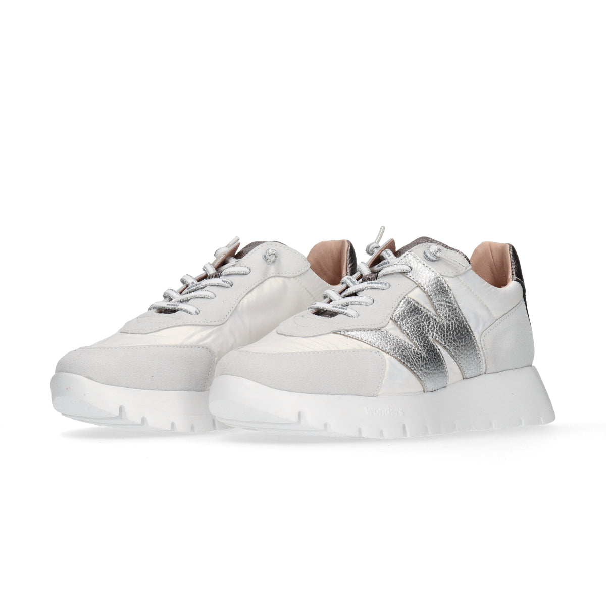 wonders (ワンダース) a-2464 ホワイト シルバー レディース スニーカー