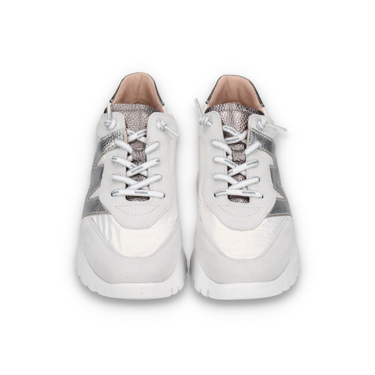 wonders (ワンダース) a-2464 ホワイト シルバー レディース スニーカー
