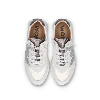 wonders (ワンダース) a-2464 ホワイト シルバー レディース スニーカー