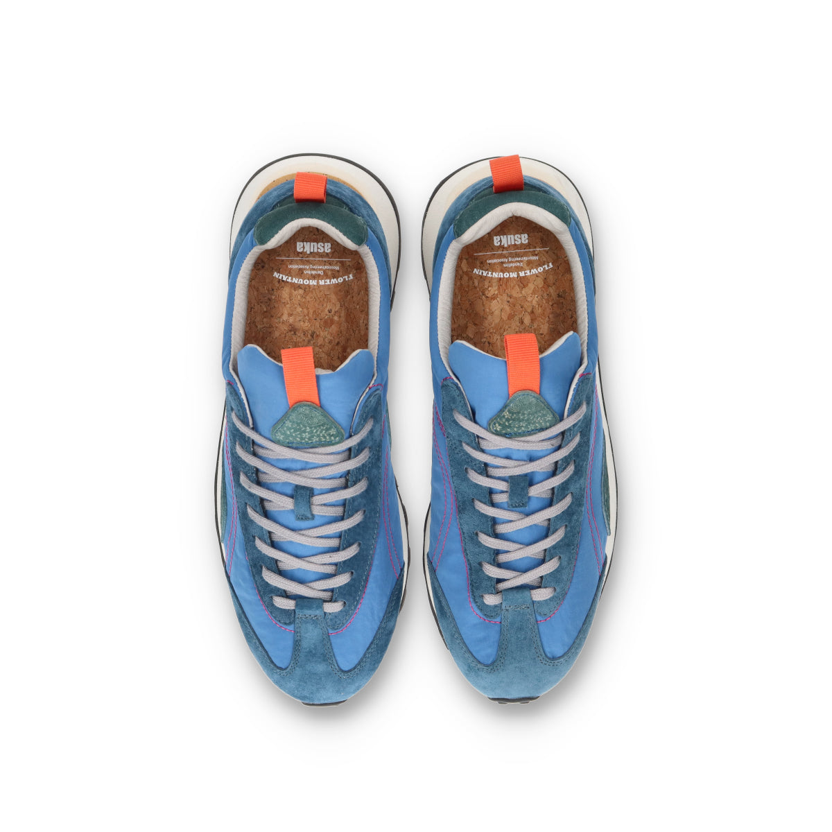 Flower MOUNTAIN (フラワーマウンテン)ASUKA2  FM110008 ブルー メンズ スニーカー