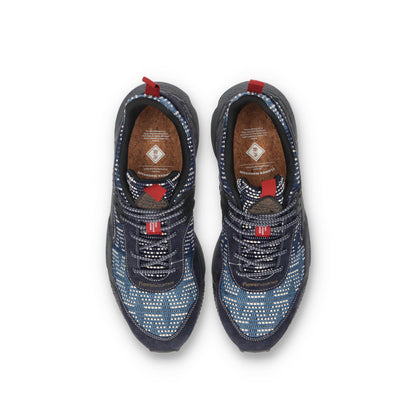 Flower MOUNTAIN (フラワーマウンテン)HONEY COMB FM36083 ネイビーホワイト メンズ スニーカー