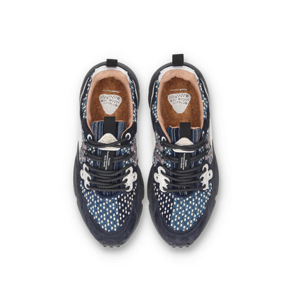 Flower MOUNTAIN (フラワーマウンテン)YAMANO3 FM63197 ネイビーホワイト メンズ スニーカー