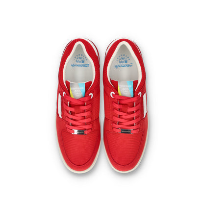 サイクリングシューズ_onemile瀬戸内_OMP-404 Red_真上画像