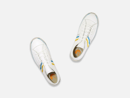 SPINGLE (スピングル) SPM-168 ホワイト/ブルー メンズ レディース スニーカー レザー