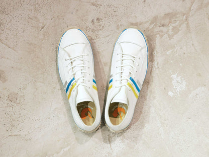 SPINGLE (スピングル) SPM-168 ホワイト/ブルー メンズ レディース スニーカー レザー