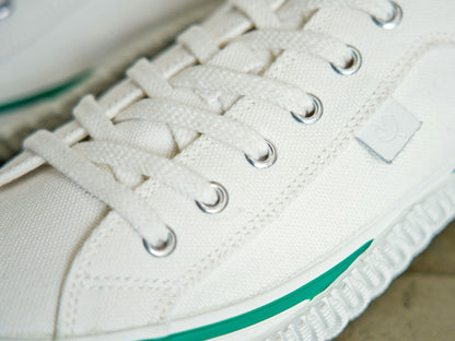 SPINGLE (スピングル) SPM-141 ホワイト/グリーン メンズ レディース スニーカー キャンバス