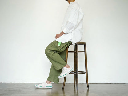 SPINGLE (スピングル) SPM-141 ホワイト/グリーン メンズ レディース スニーカー キャンバス