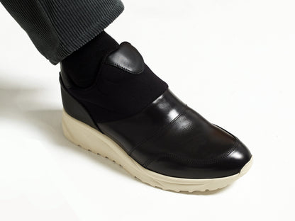 THIRTY THREE (33 / サーティースリー) TT-104 ブラック メンズ スニーカー レザー スリッポン